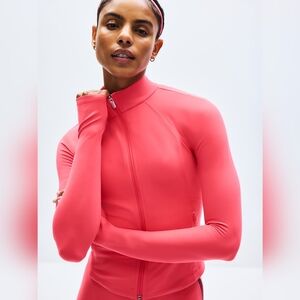 ATHLETA | Salutation Crop Jacket, Color: Punch